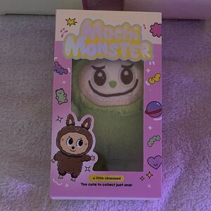 Green Mochi Monster Plushie Keychain